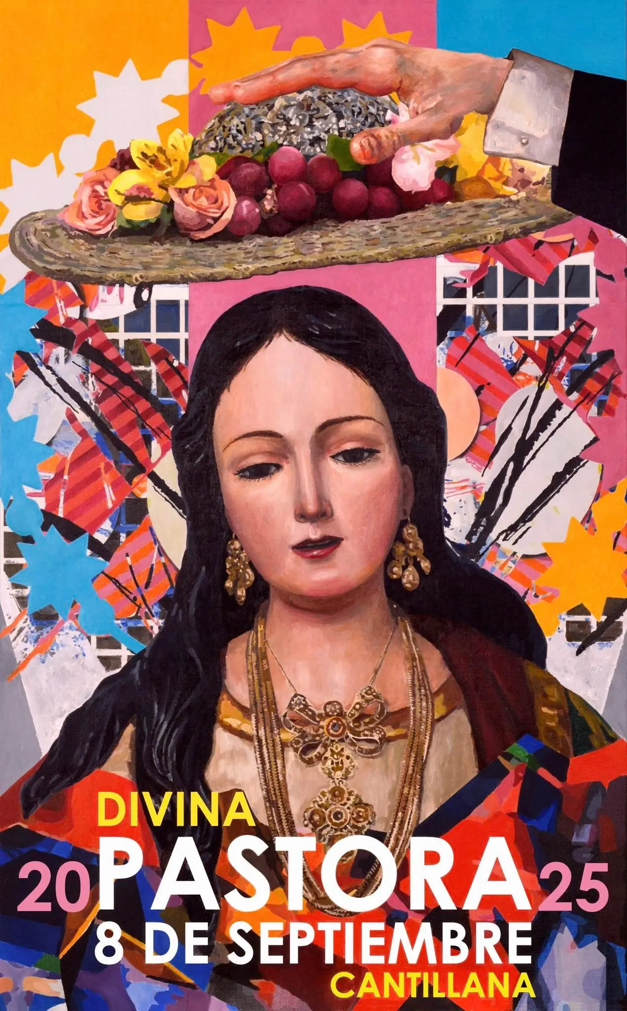 El momento, cartel de las Fiestas Mayores de la Divina Pastora de Cantillana de 2025, obra de David Payán Campos