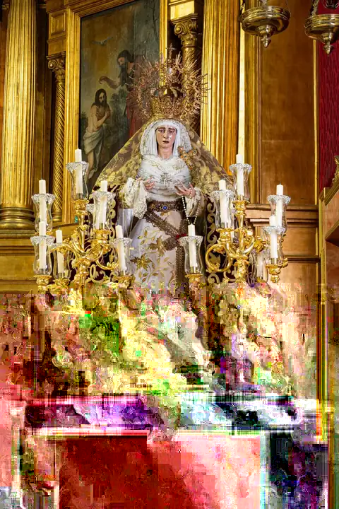 Nuestra Señora de los Dolores del Cerro del Águila dispuesta para el Rosario de la Aurora extraordinario de 2026