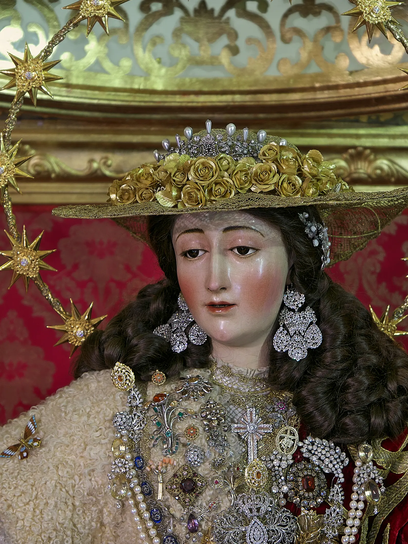 Rostro de la Divina Pastora de las Almas de Santa Marina en su capilla